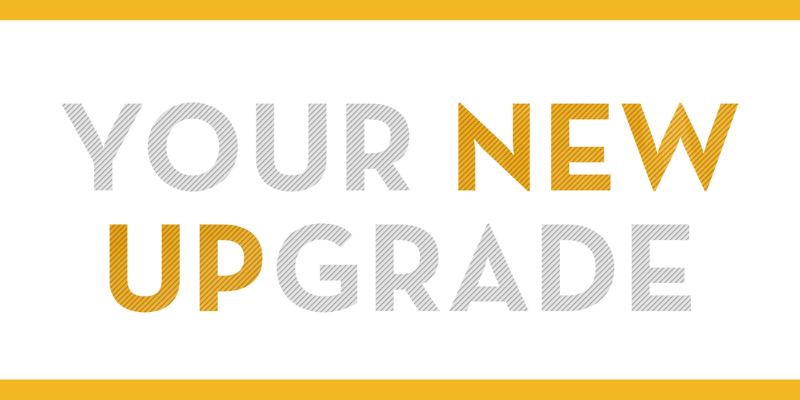 your new upgrade logo
